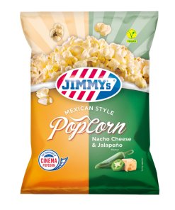 JIMMY’s Nacho juustu ja jalapeño maitseline popkorn | 12 tk.